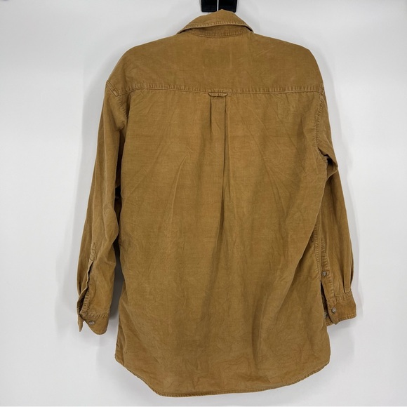 Pacific trail outdoor wear men medium corduroy mustard yellow button down shirt - Picture 4 of 8